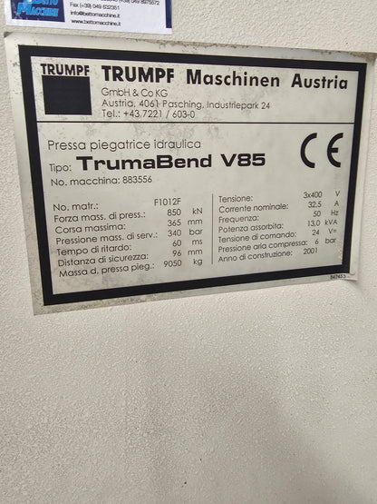 Piegatrice TRUMPF V85